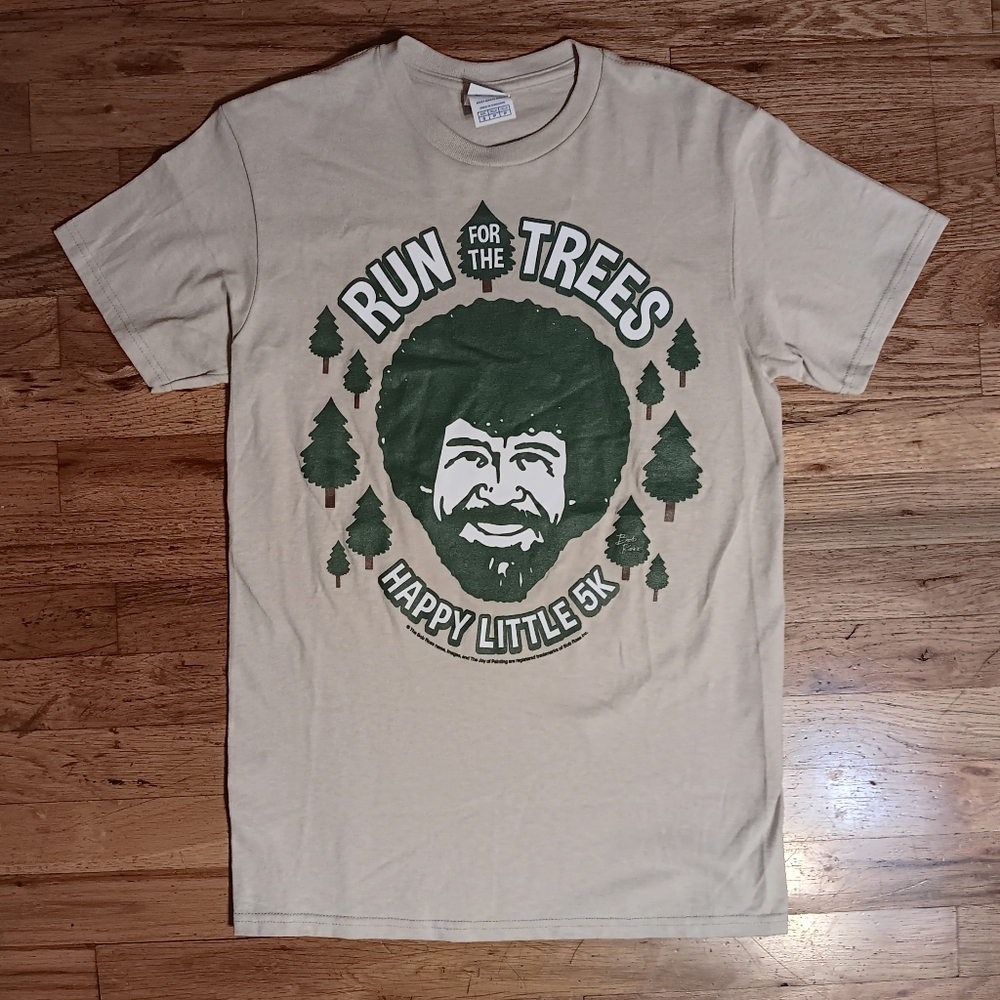 Bob Ross Happy Little Trees Trucker cap hat & t-shirt Otto Famous Foam Front - Picture 2 of 11